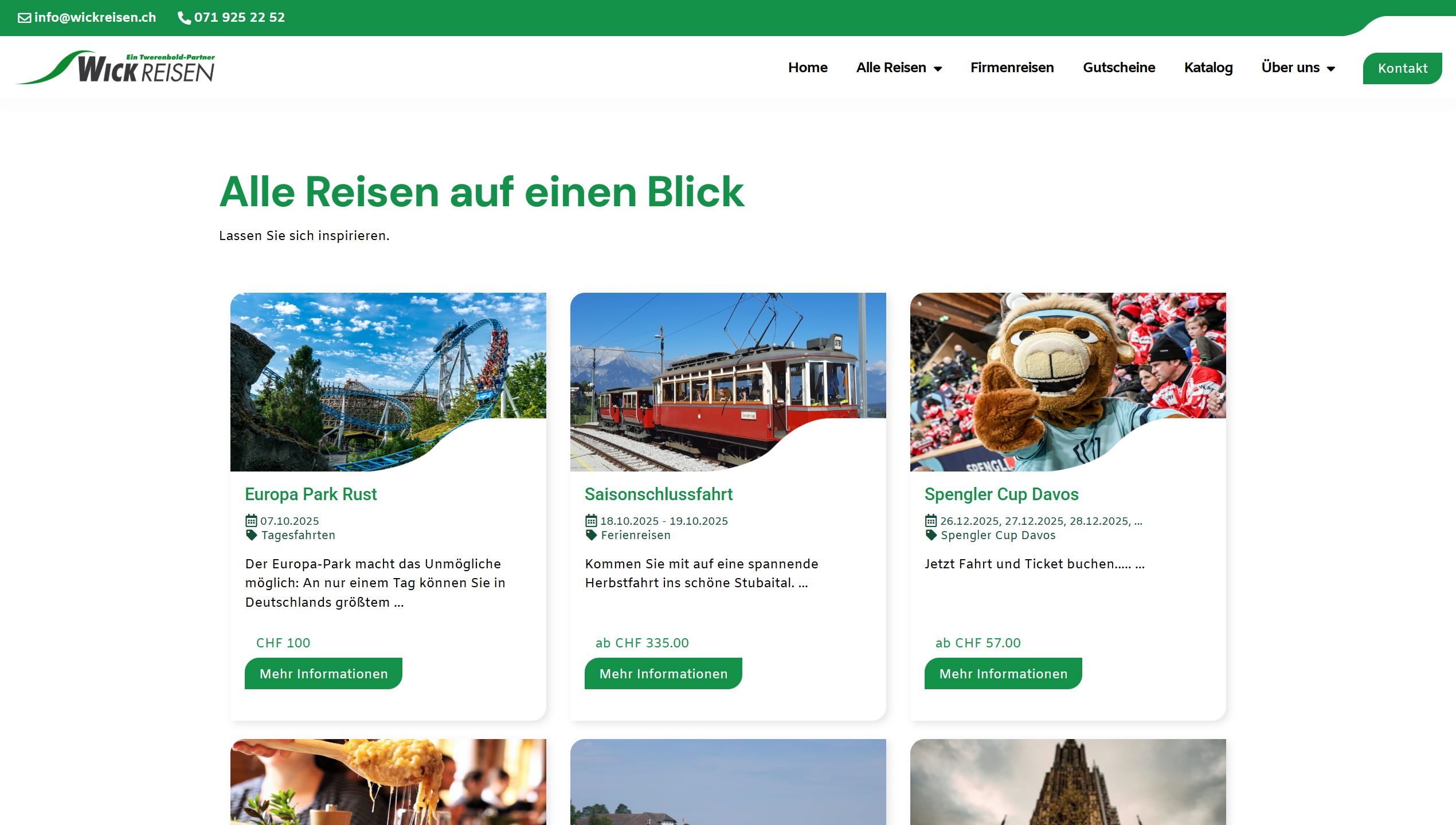 Wickreisen alle Reisen