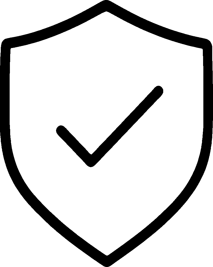 Sicherheitsschild mit Haken Icon